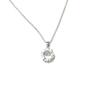 Heart Halo Rotating Stone Necklace